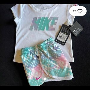 Nike girls shorts and shirt set- NWT in package